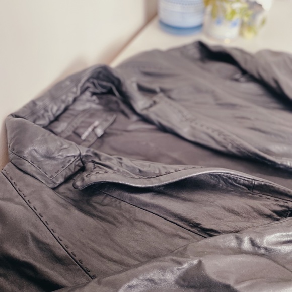 JONES NEW YORK Oversized 90’s Leather Men’s Blazer Outdoor Coat - Picture 5 of 6